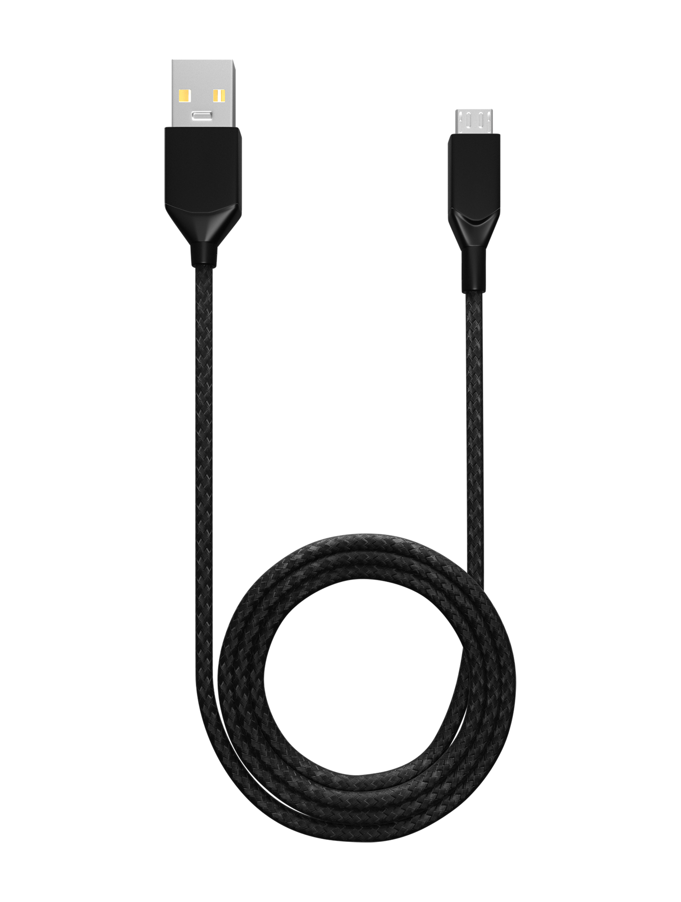 3 ft Micro USB To USB Type A Cable (AmpSentrix) (Infinity) (Black)