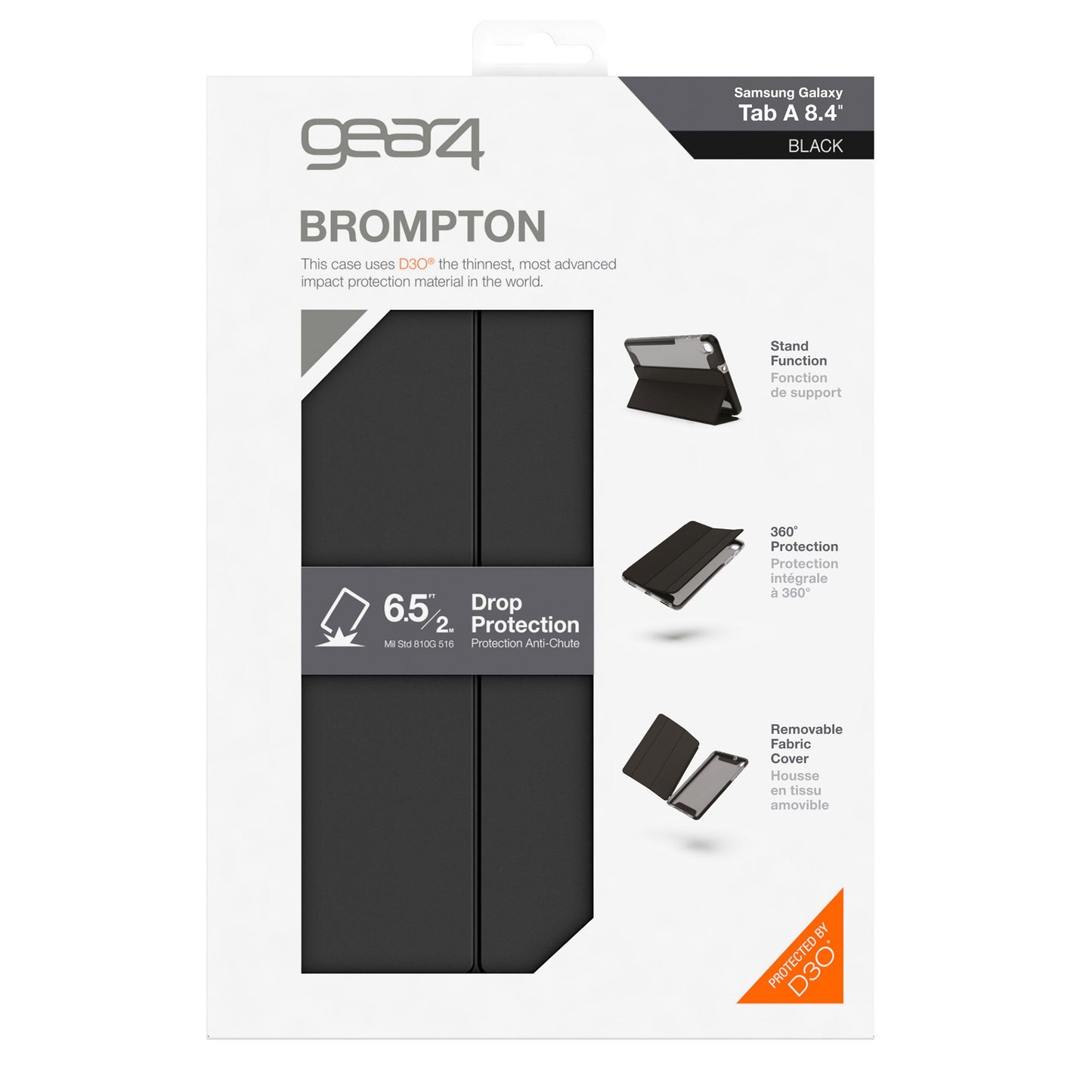 Samsung Galaxy Tab A 8.4 Gear4 Black Brompton + Folio Case