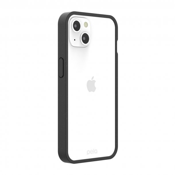 iPhone 13 Pela Clear/Black Compostable Eco-Friendly Clear Case