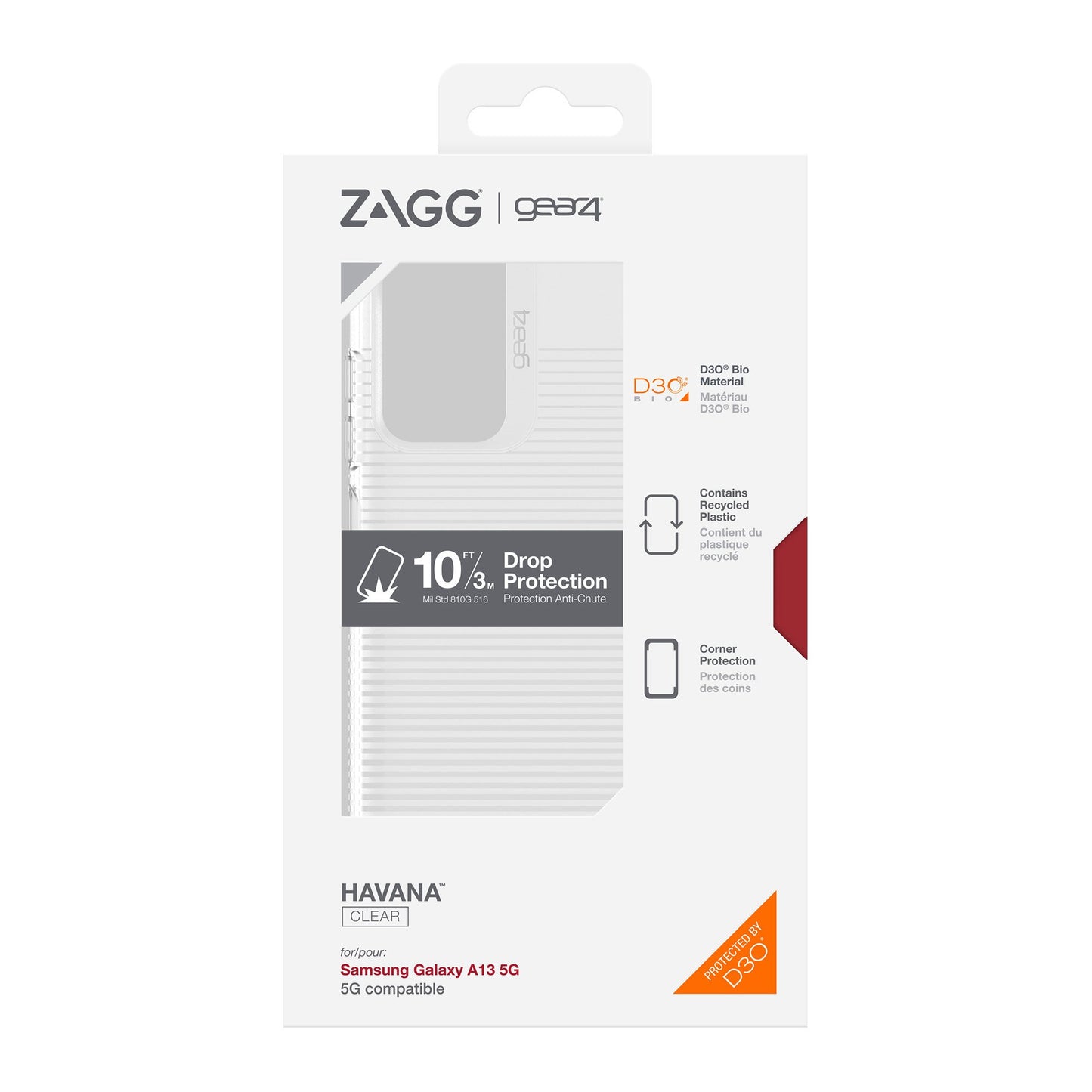 Samsung Galaxy A13 5G Gear4 D3O Havana Case - Clear