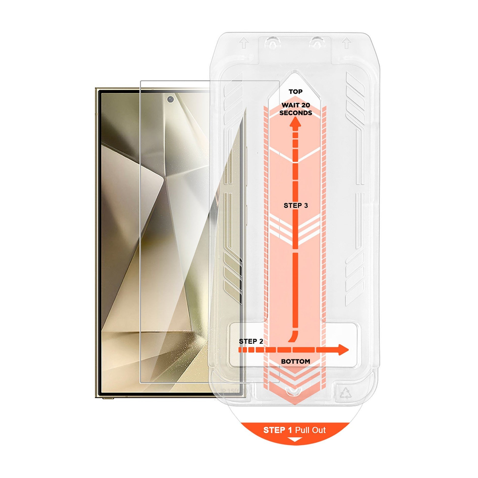 Samsung Galaxy S24 Ultra 5G HyperGear Tempered Glass Screen Protector w/Installation Applicator Tray