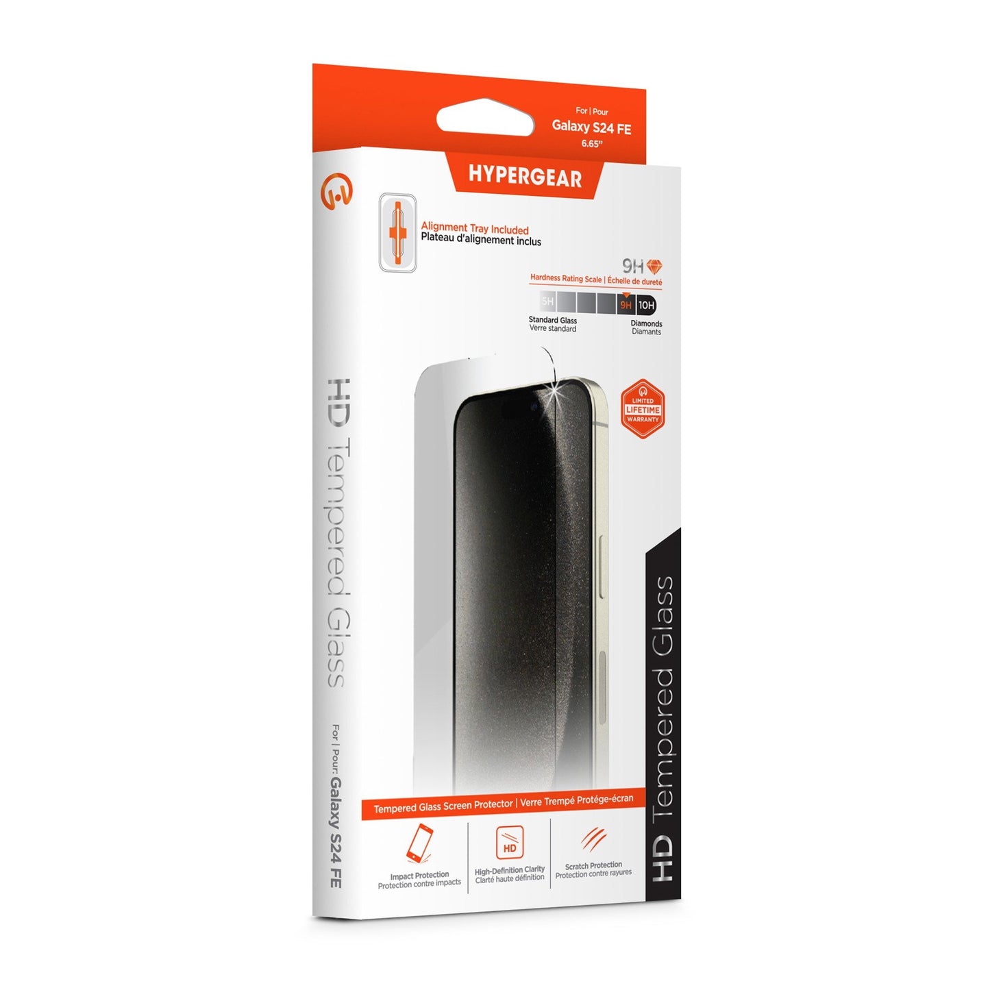 Samsung Galaxy S24 FE/A36 HyperGear Tempered Glass Screen Protector w/Installation Applicator Tray