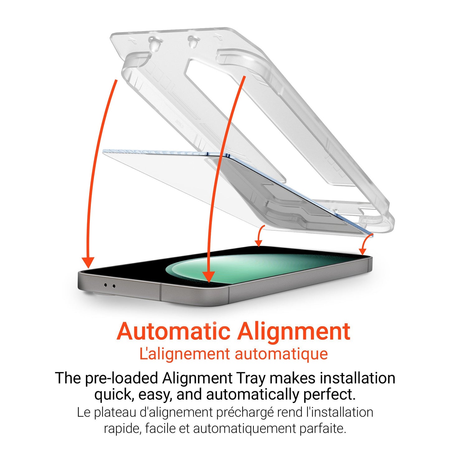Samsung Galaxy S23 FE HyperGear Tempered Glass Screen Protector w/Installation Applicator Tray