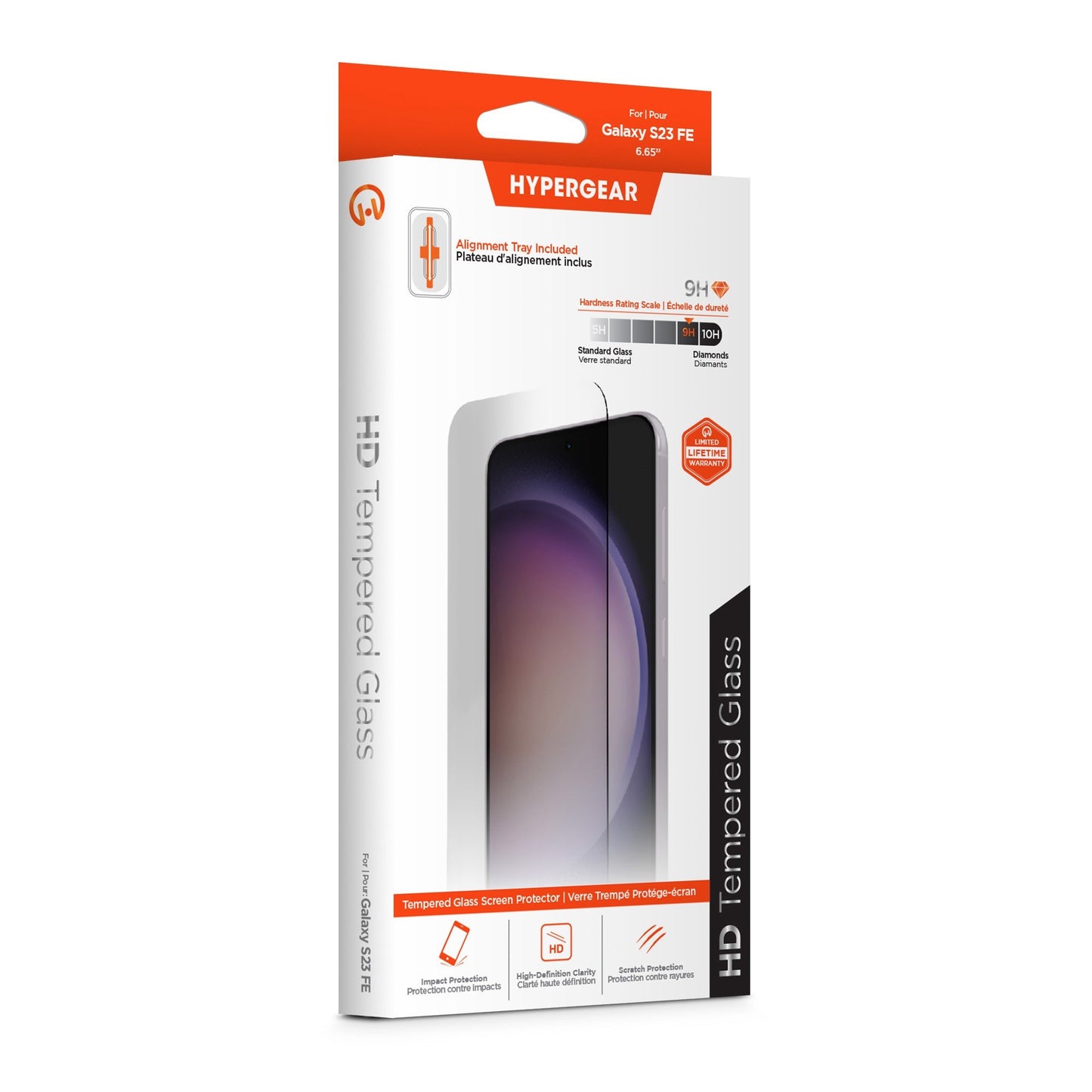 Samsung Galaxy S23 FE HyperGear Tempered Glass Screen Protector w/Installation Applicator Tray