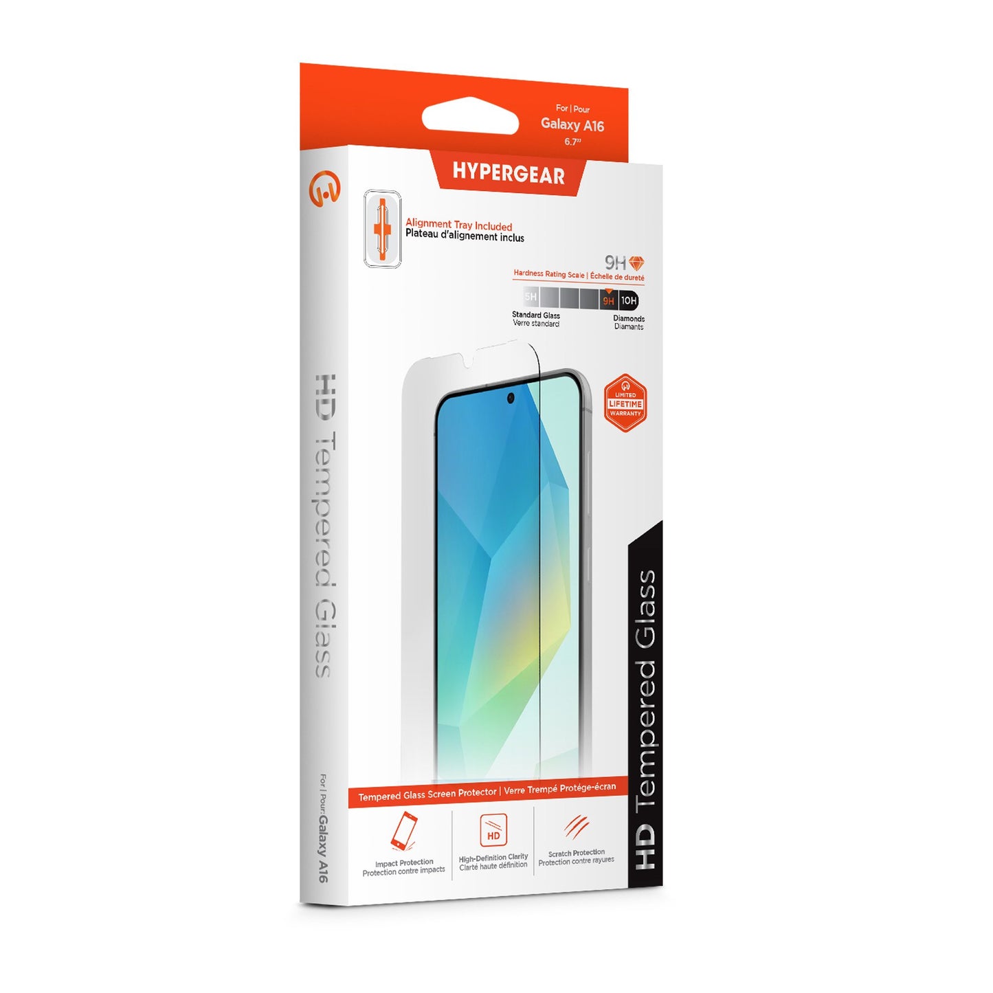 Samsung Galaxy A16 HyperGear Tempered Glass Screen Protector w/Installation Applicator Tray