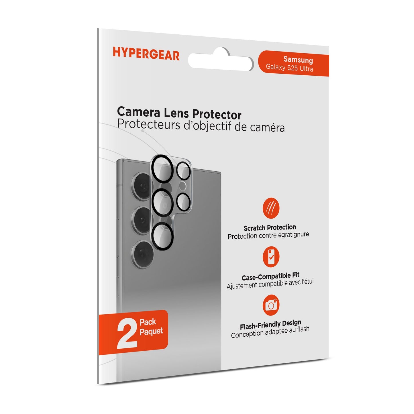 Samsung Galaxy S25 Ultra HyperGear Lens Protector - 2 Pack