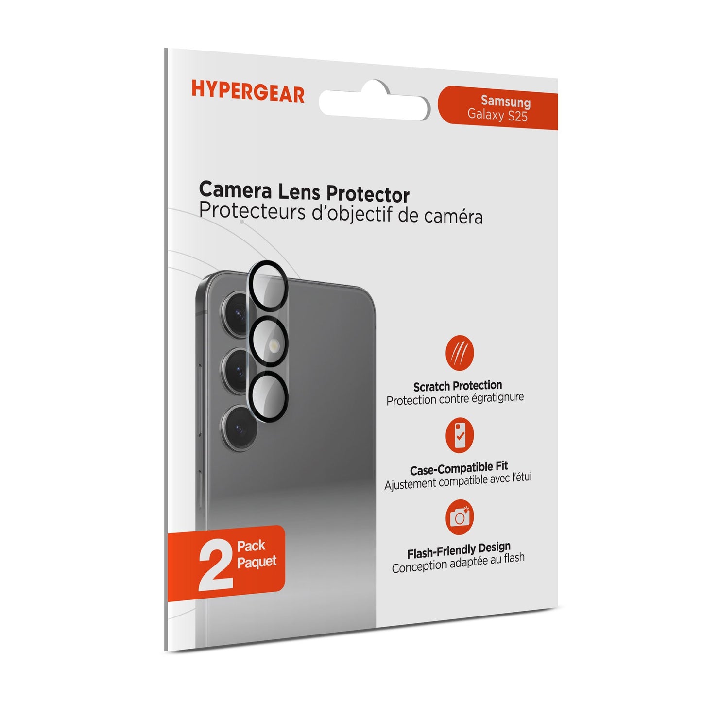 Samsung Galaxy S25 HyperGear Lens Protector - 2 Pack