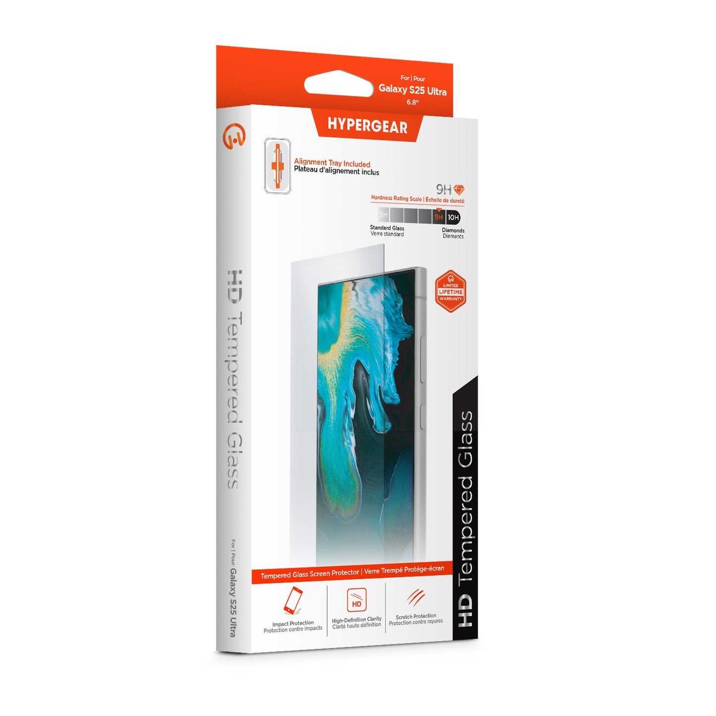 Samsung Galaxy S25 Ultra HyperGear Tempered Glass Screen Protector w/Installation Applicator Tray