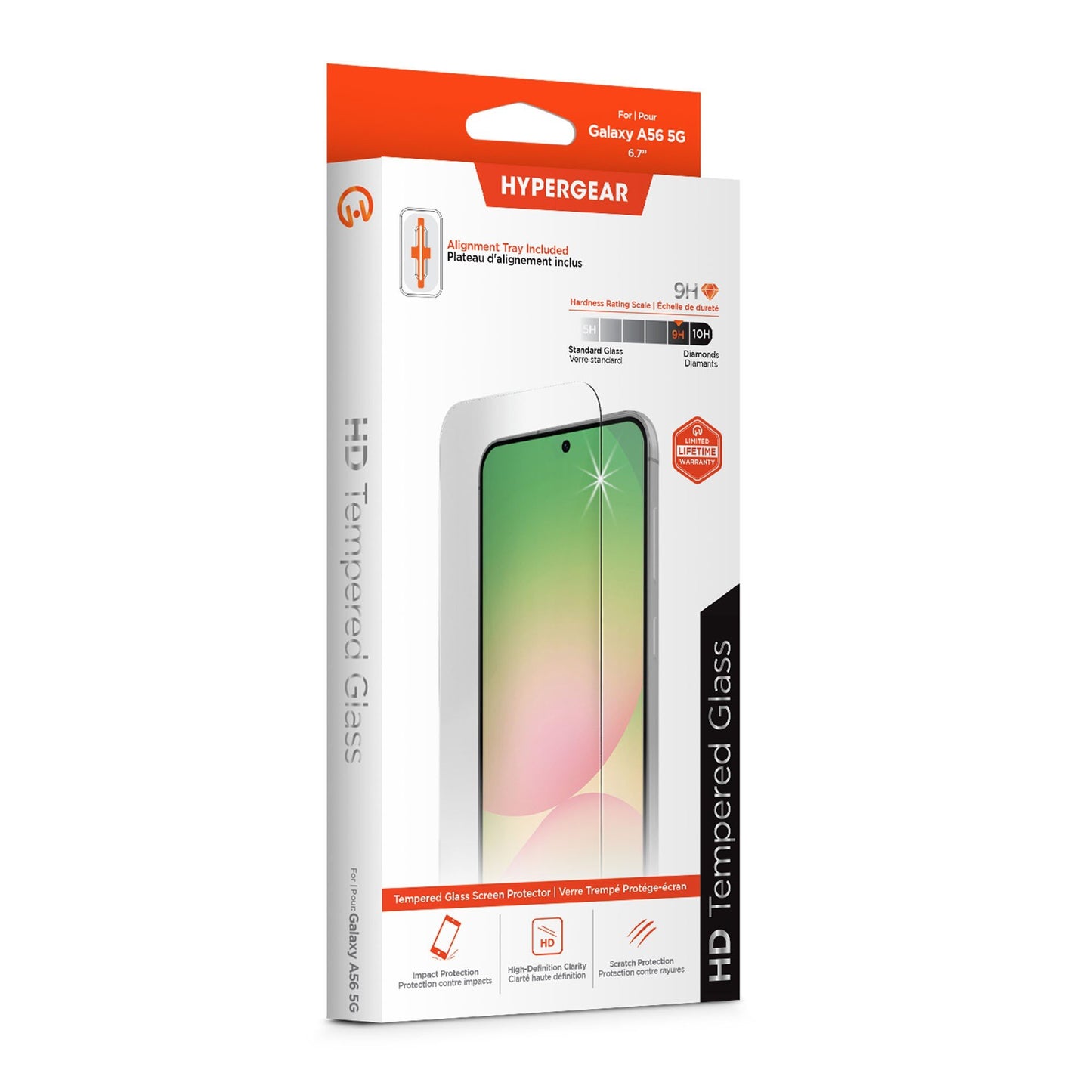 Samsung Galaxy A56 HyperGear Tempered Glass Screen Protector w/Installation Applicator Tray