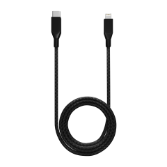 6 ft Non-MFI USB Type C To Lightning Cable (AmpSentrix) (Infinity) (Black)