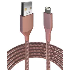 3 ft Non-MFI USB Type A To Lightning Cable (AmpSentrix) (Infinity) (Pink)