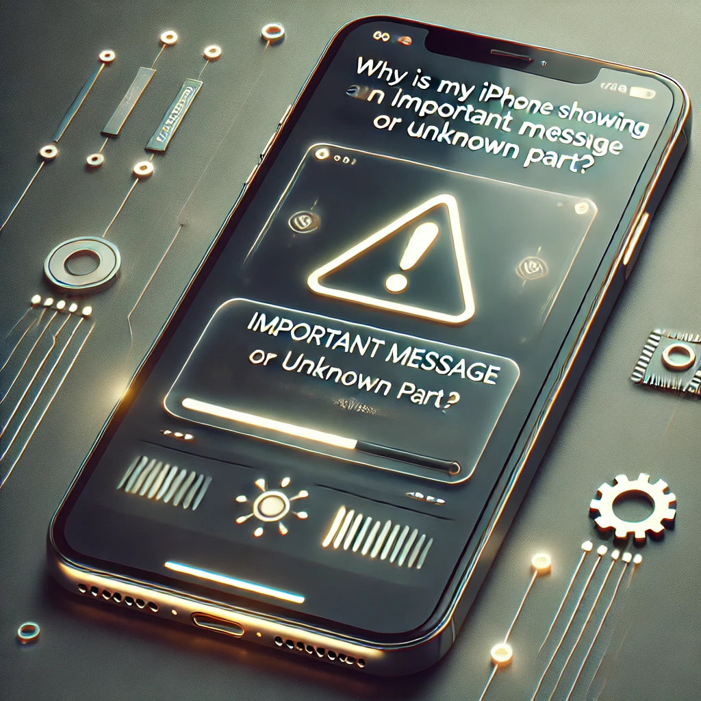 Why is my iPhone showing an 'Important Message' or 'Unknown Part'?
