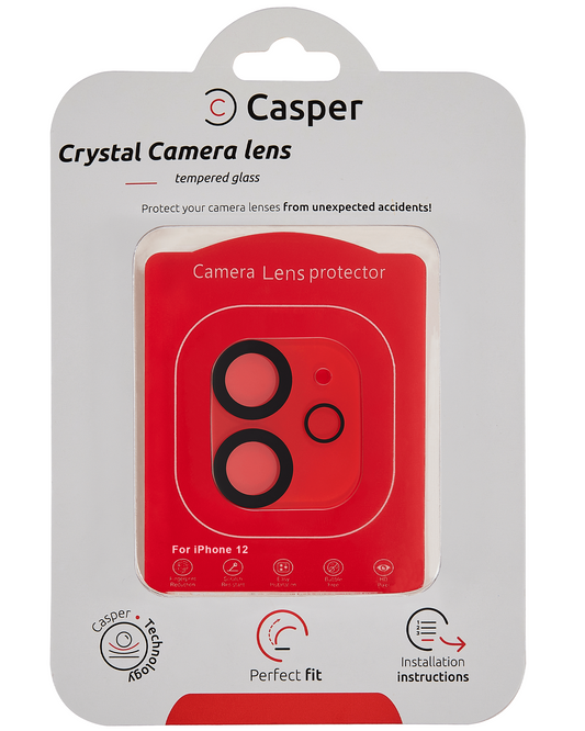 Casper Camera Lens Protector Compatible For iPhone 12 (Crystal Full Cover)