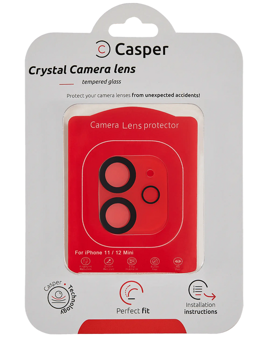 Casper Camera Lens Protector Compatible For iPhone 11 / 12 Mini (Crystal Full Cover)