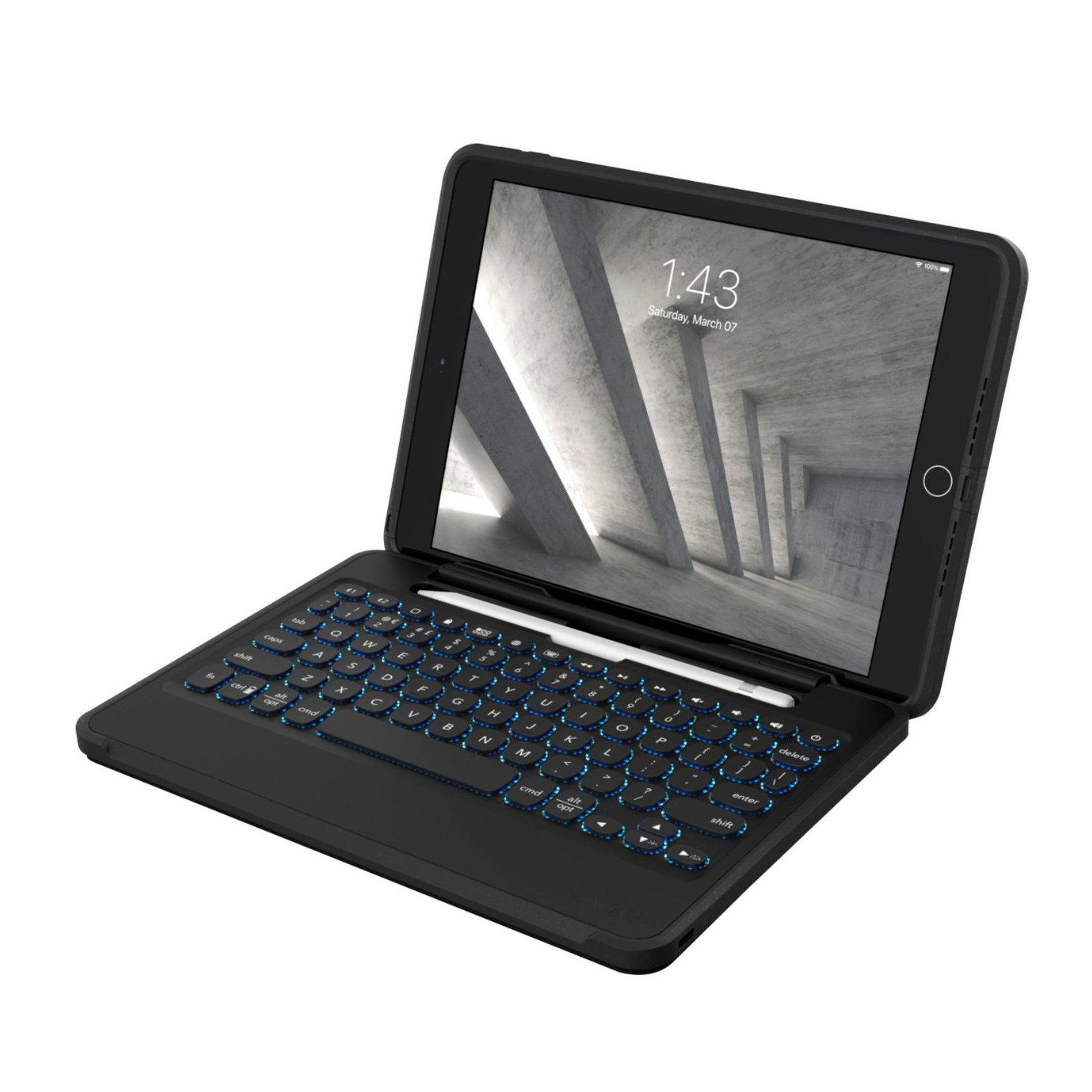 iPad 10.2 2019-2021 7th-9th Gen/Air 3/Pro 10.5 ZAGG Black Rugged Book BT Keyboard Case