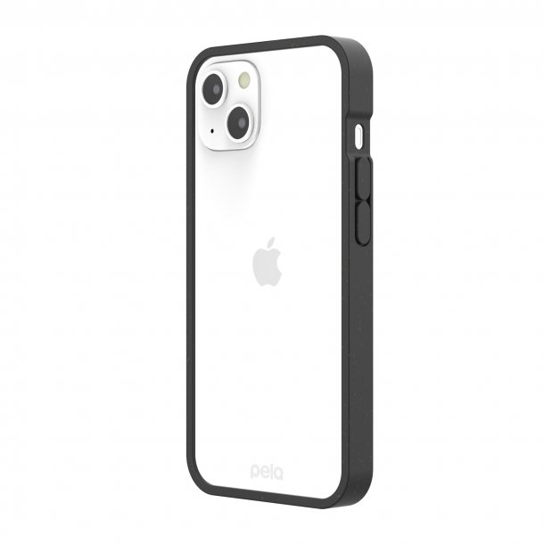 iPhone 13 Pela Clear/Black Compostable Eco-Friendly Clear Case