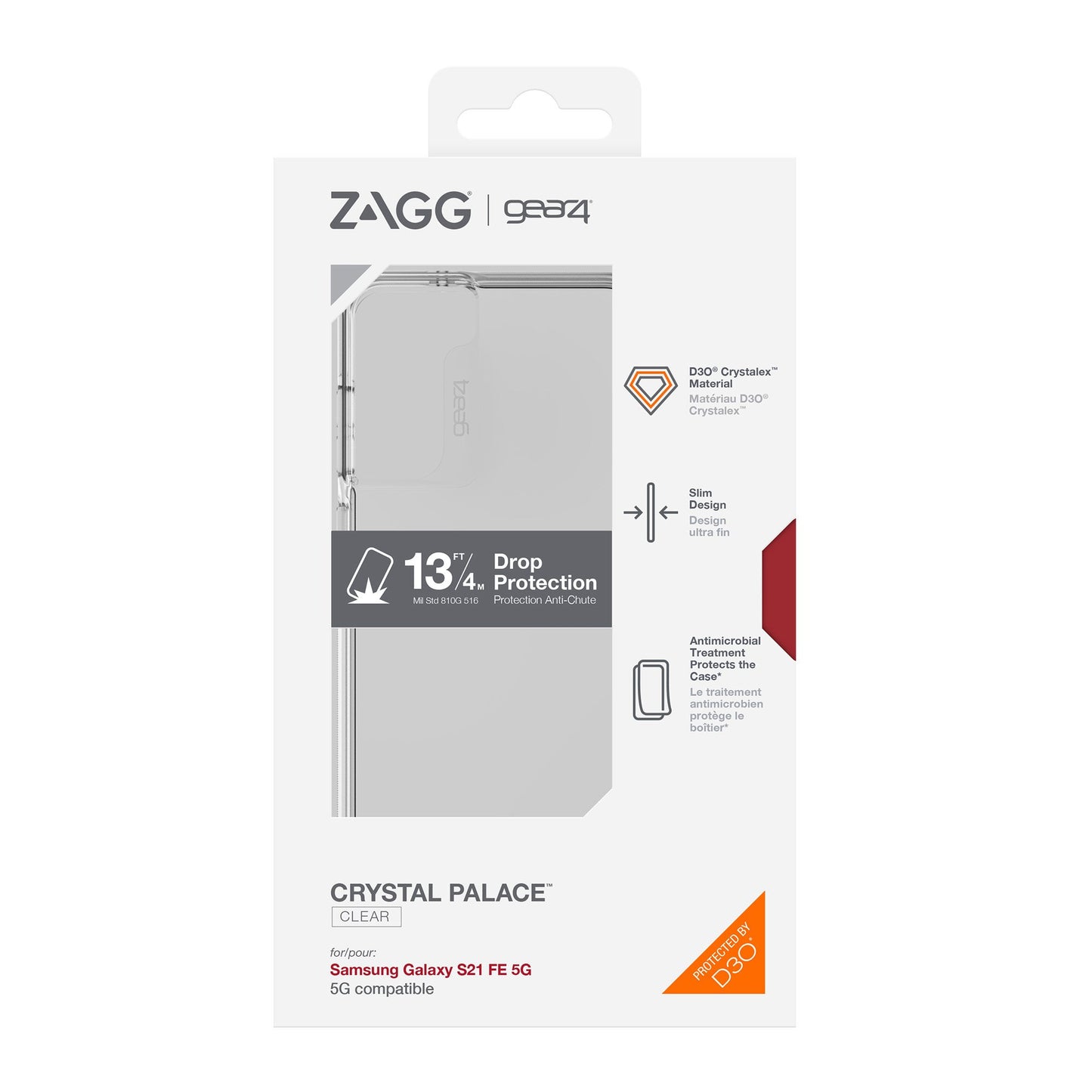 Samsung Galaxy S21 FE 5G Gear4 D3O Clear Crystal Palace Case