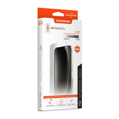Samsung Galaxy S24 Ultra 5G HyperGear Tempered Glass Screen Protector w/Installation Applicator Tray