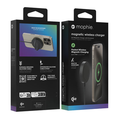 Mophie Qi2 Charging Pad w/Kickstand - Black